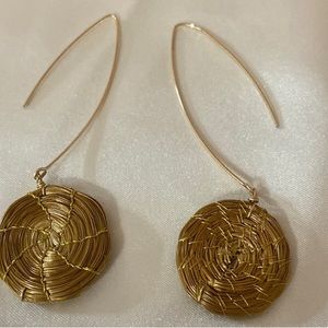 Gold colored earrings
